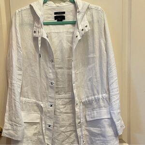 Rachel White 100% Utility Jacket with Hood